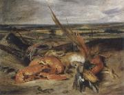 Eugene Delacroix Style life with lobster Spain oil painting artist